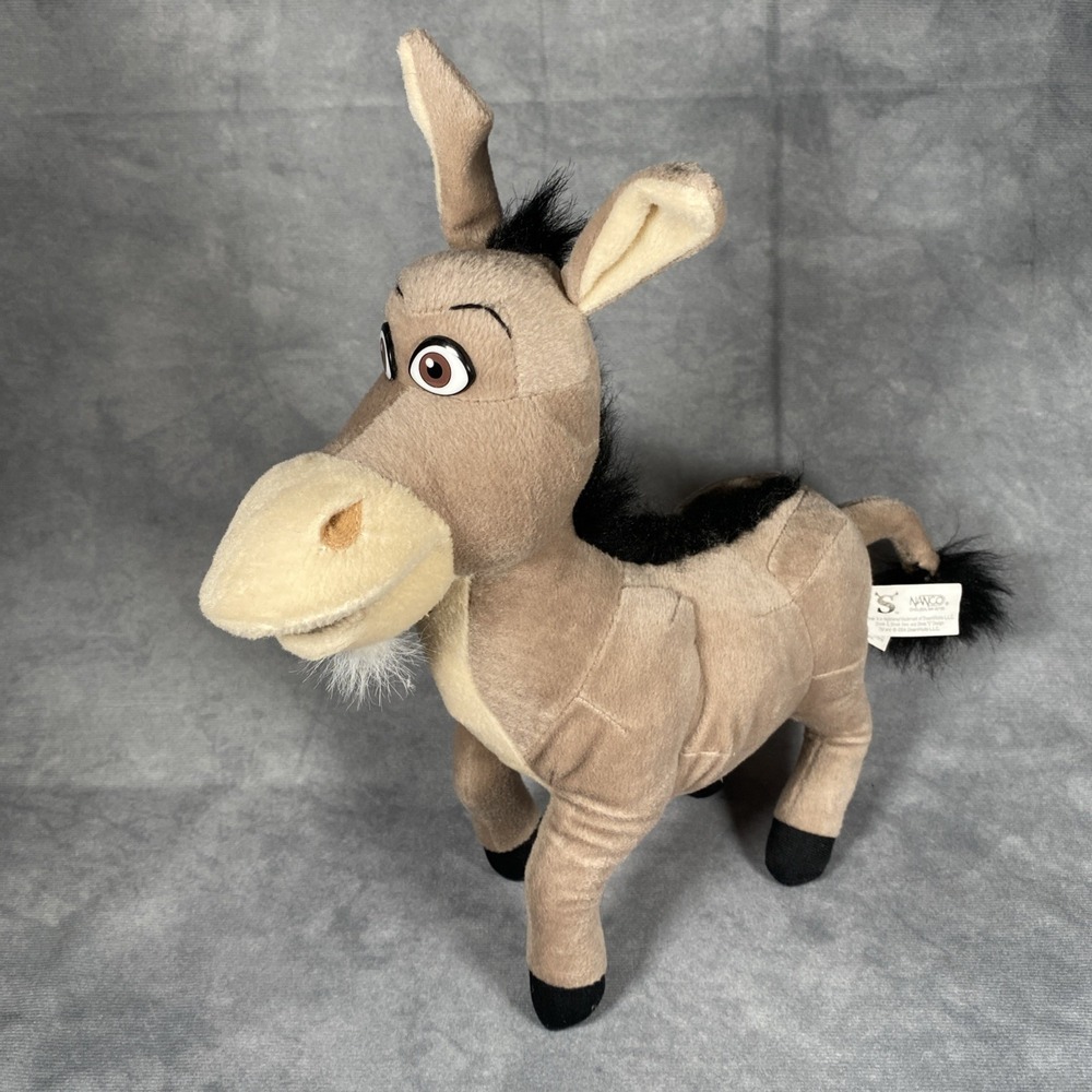 Dreamworks Shrek 2 Donkey Nanco Plushie 13" Stuffed Animal Toy Vintage